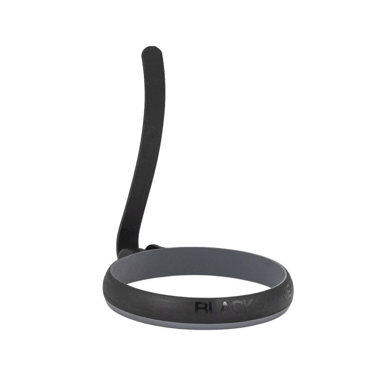 Black and Silver Stainless Steel Egg and Omelet Ring Kit