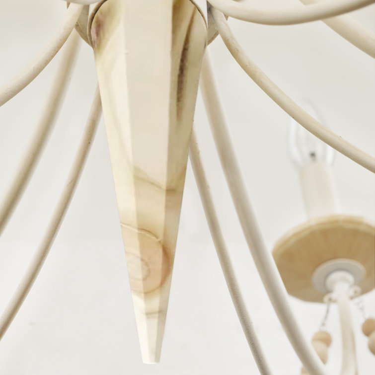 Brentwood Coastal Elegance 6-Light White Crystal Chandelier