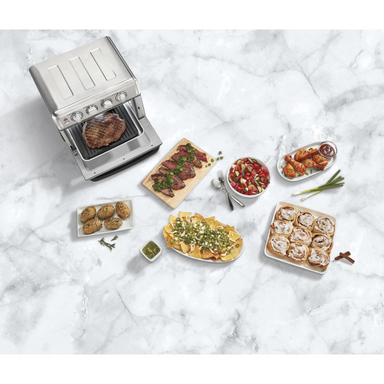 Compact Stainless Steel Air Fryer Toaster Oven with Grill