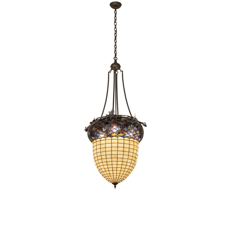 Silver Glass 3-Light Indoor/Outdoor Pendant
