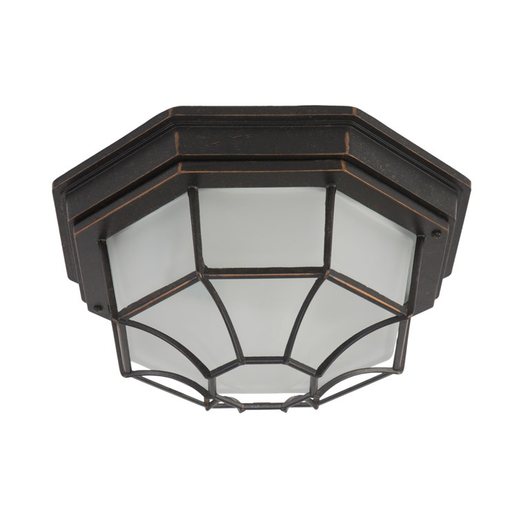 Serge Oil Rubbed Bronze Outdoor Flush Mount Ceiling Light