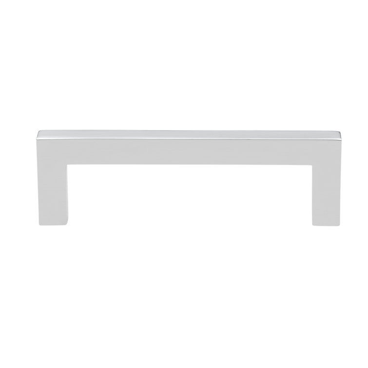 Polished Chrome 3.75'' Modern Square Bar Cabinet Pull
