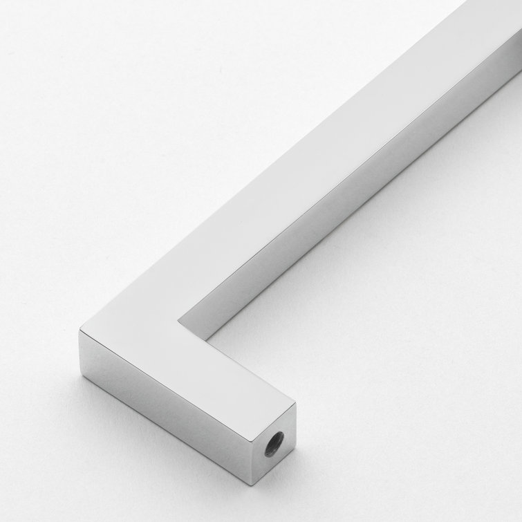 Polished Chrome 5-Inch Modern Square Bar Pull