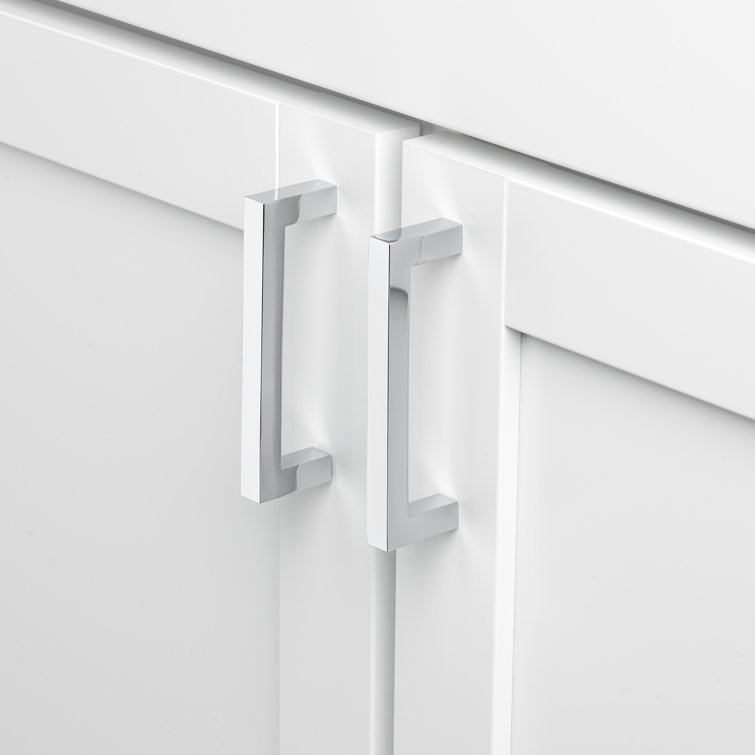 Polished Chrome 5-Inch Modern Square Bar Pull
