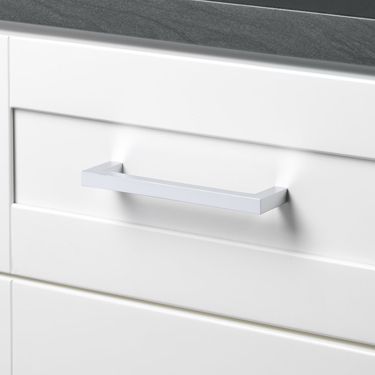 Polished Chrome 5-Inch Modern Square Bar Pull