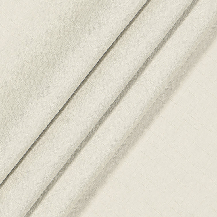 Ivory Polyester Blackout Rod Pocket Curtain Panel