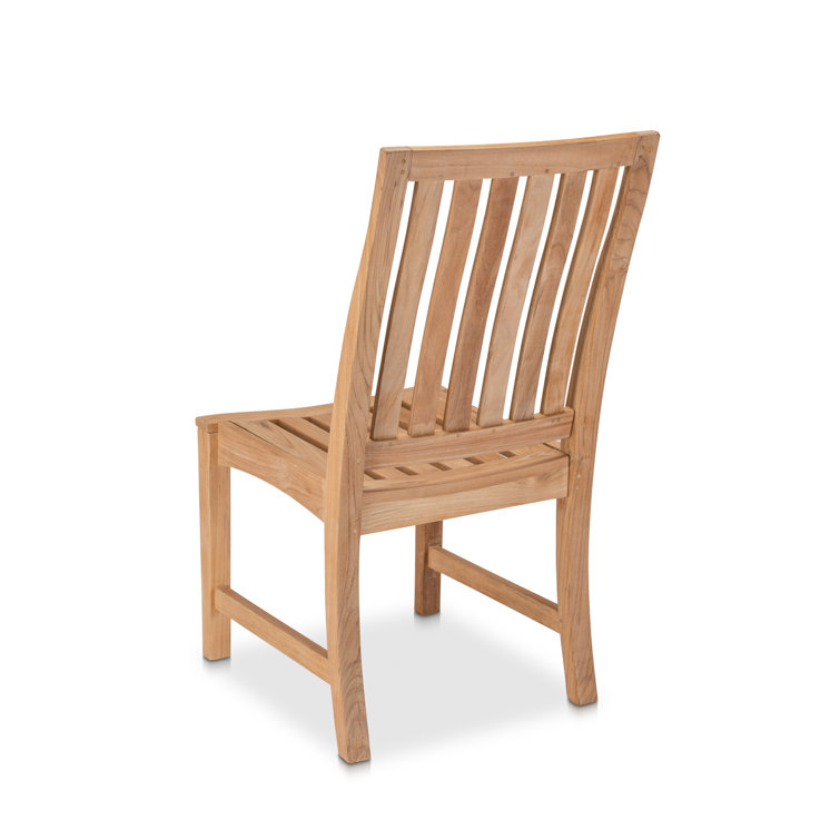 Newport Brown Solid Wood Outdoor Dining Side Chair