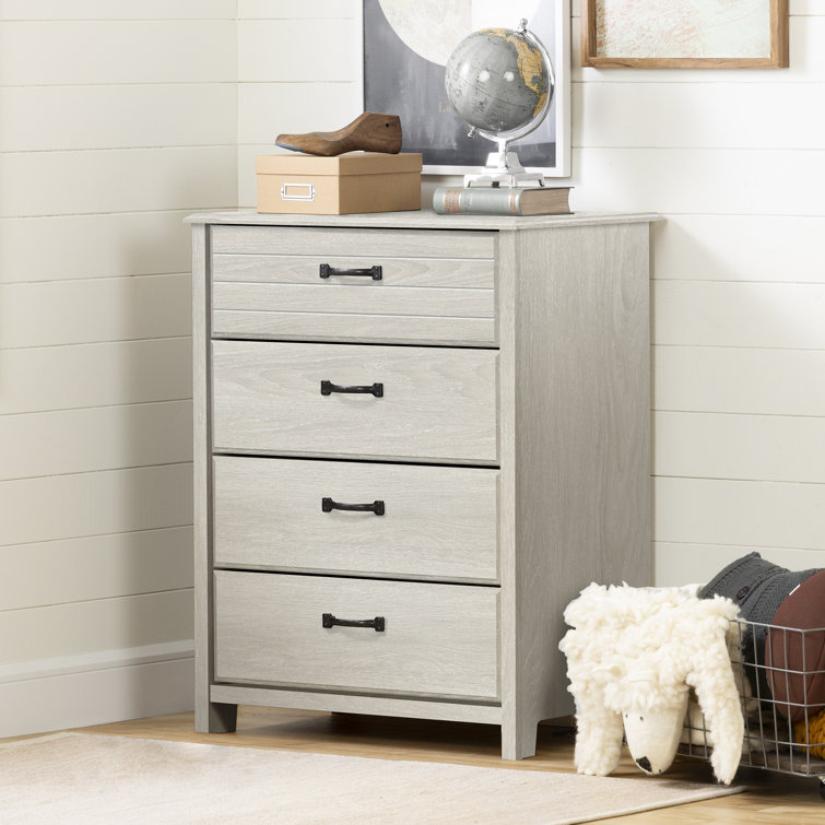 Winter Oak Traditional 4-Drawer Chest with Extra Deep Drawer