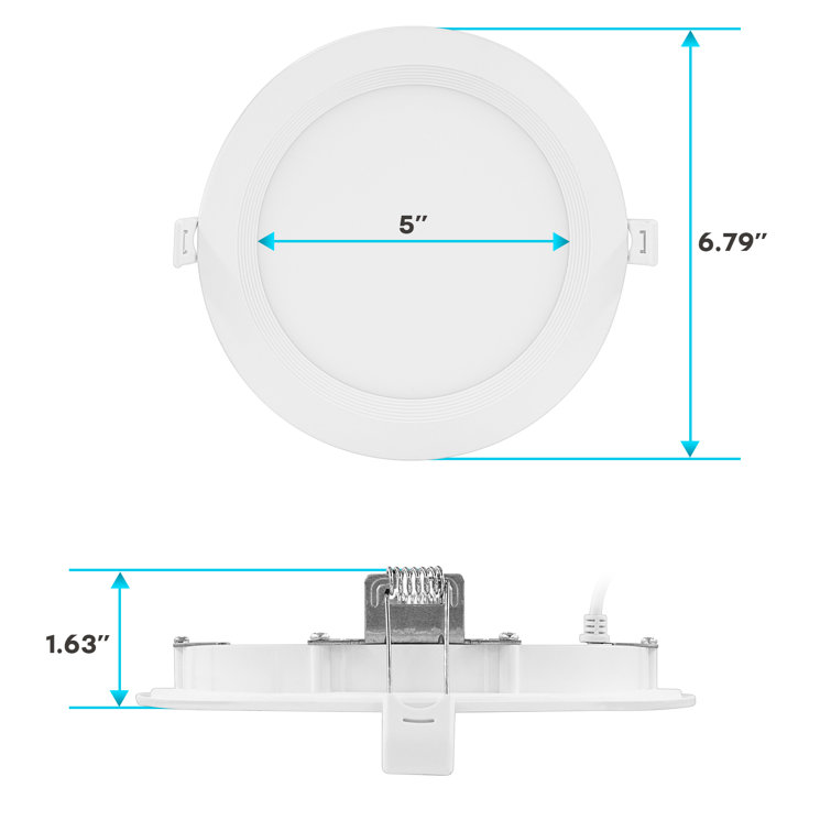 6'' Ultra Thin Dimmable LED Recessed Lighting Kit with Color Options