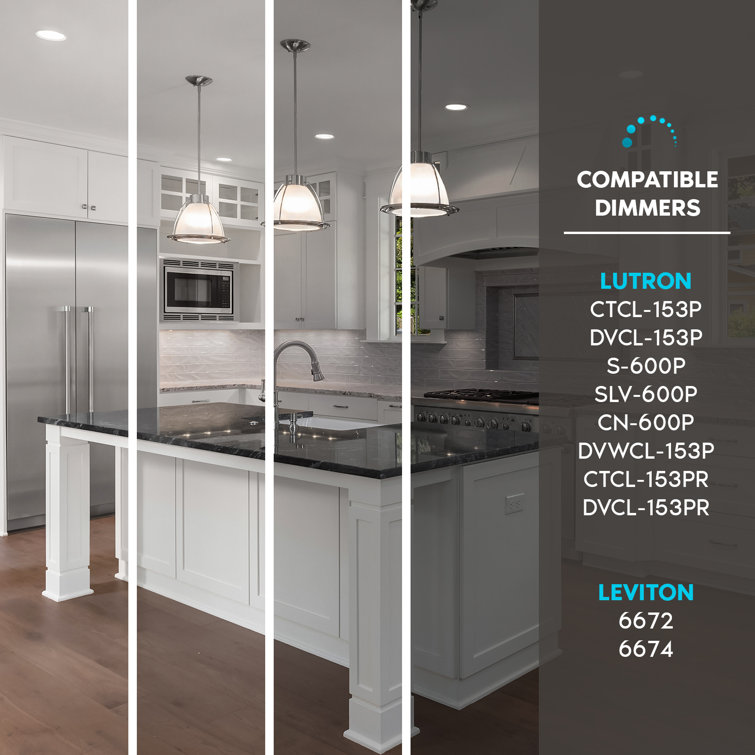 6'' Ultra Thin Dimmable LED Recessed Lighting Kit with Color Options