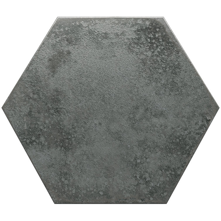 Mandalay Hex Green Polished Porcelain Floor and Wall Tile