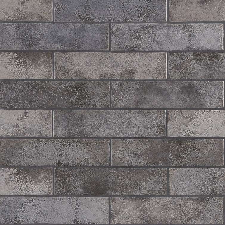 Vandalay Polished Gray 3x12 Industrial Subway Tile