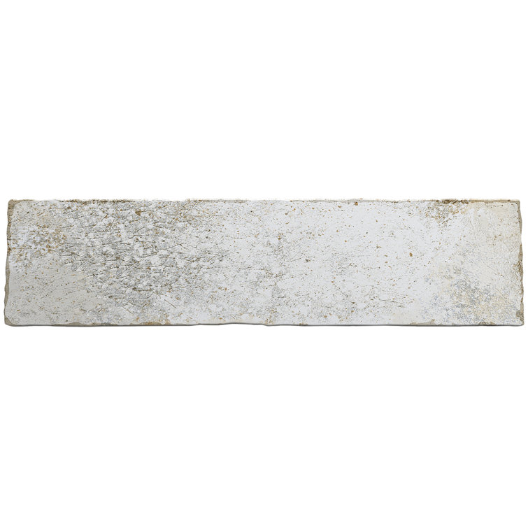 Mandalay White Polished Ceramic Subway Wall Tile 11.81 x 2.95 in