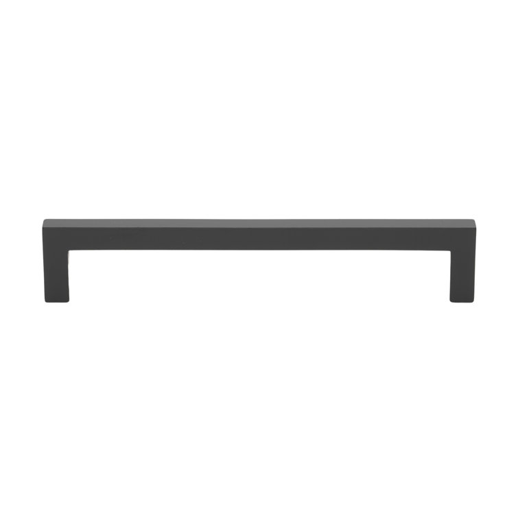 Matte Black Solid Zinc Alloy Bar Pull with Mounting Hardware