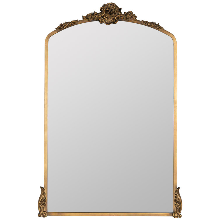 Antique Gold Ornate Rectangular Wall Mirror