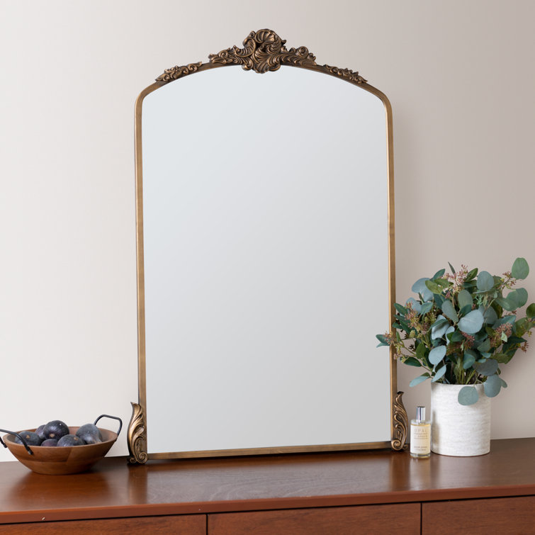 Antique Gold Ornate Rectangular Wall Mirror