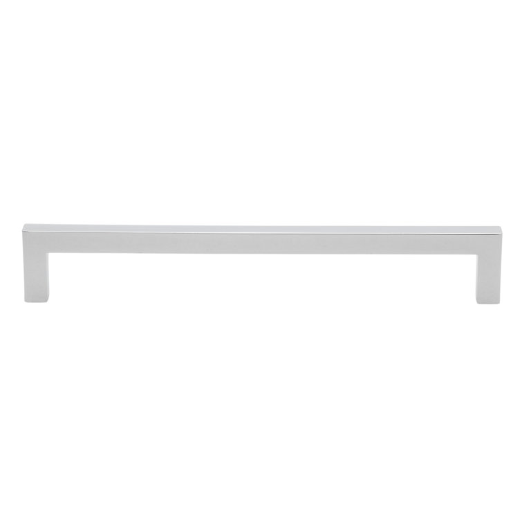Polished Chrome 7.56" Modern Bar Pull with Mounting Hardware