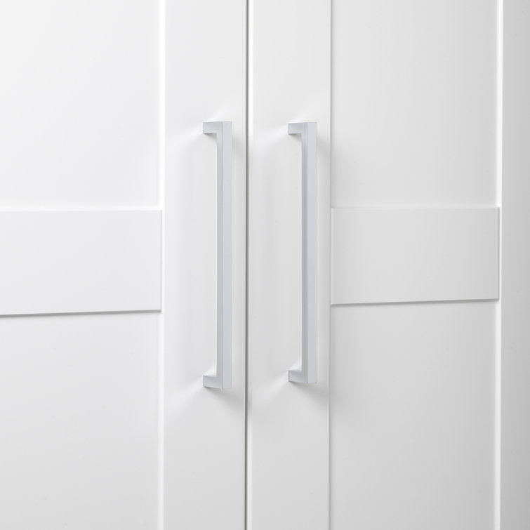 Polished Chrome 5-Inch Modern Square Bar Pull