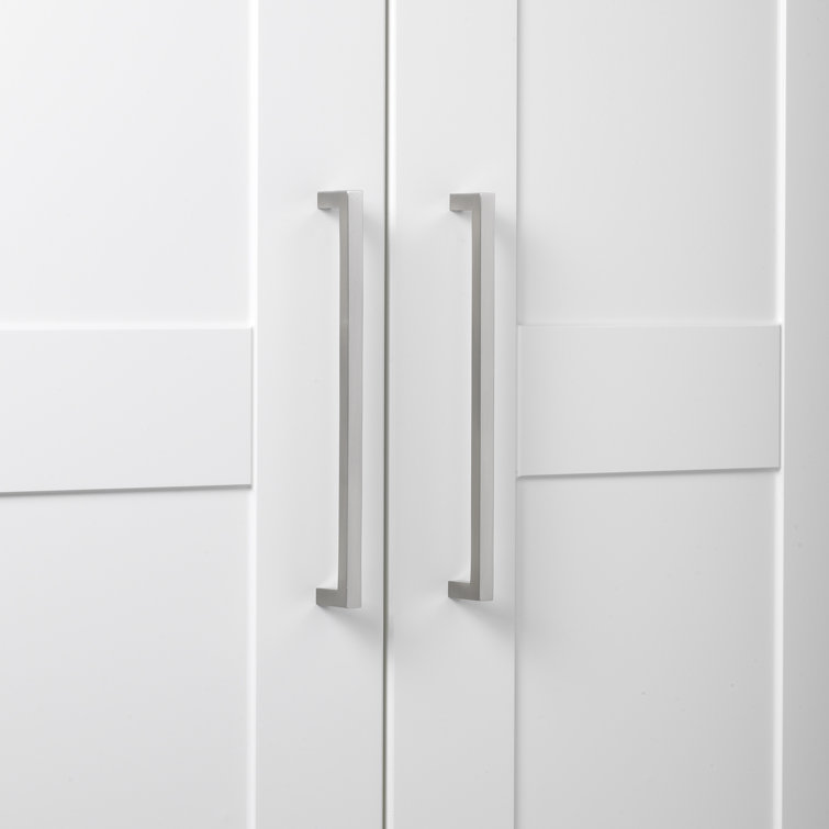 5-Inch Satin Nickel Modern Square Bar Pull with Mounting Hardware