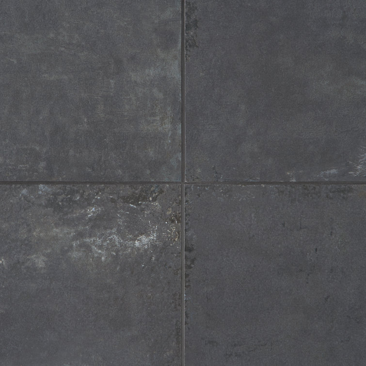 Stonehenge 24'' x 48'' Matte Black Porcelain Tile