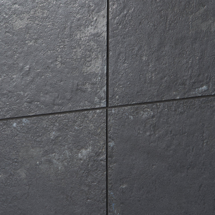 Stonehenge 24'' x 48'' Matte Black Porcelain Tile
