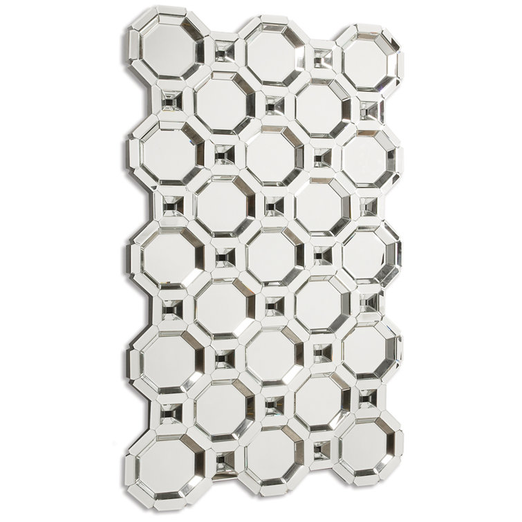 Elegant 75'' Beveled Wood Frame Mosaic Mirror