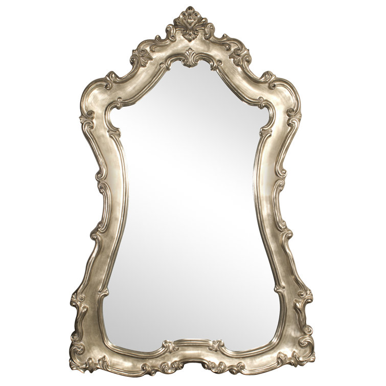 Lorelei Champagne Silver Oversized Rectangular Wood Wall Mirror