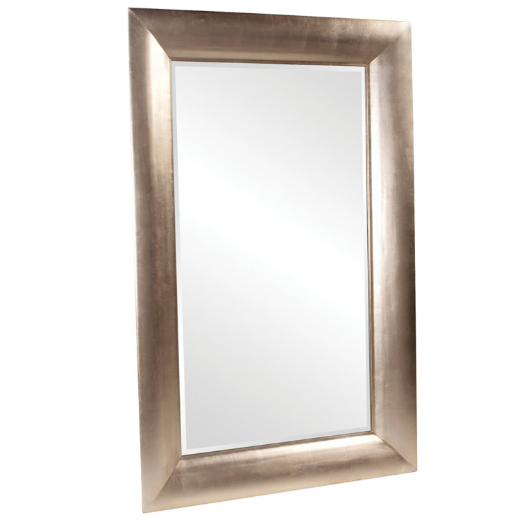 Barron Large Rectangular Silver Leaf Wall Mirror