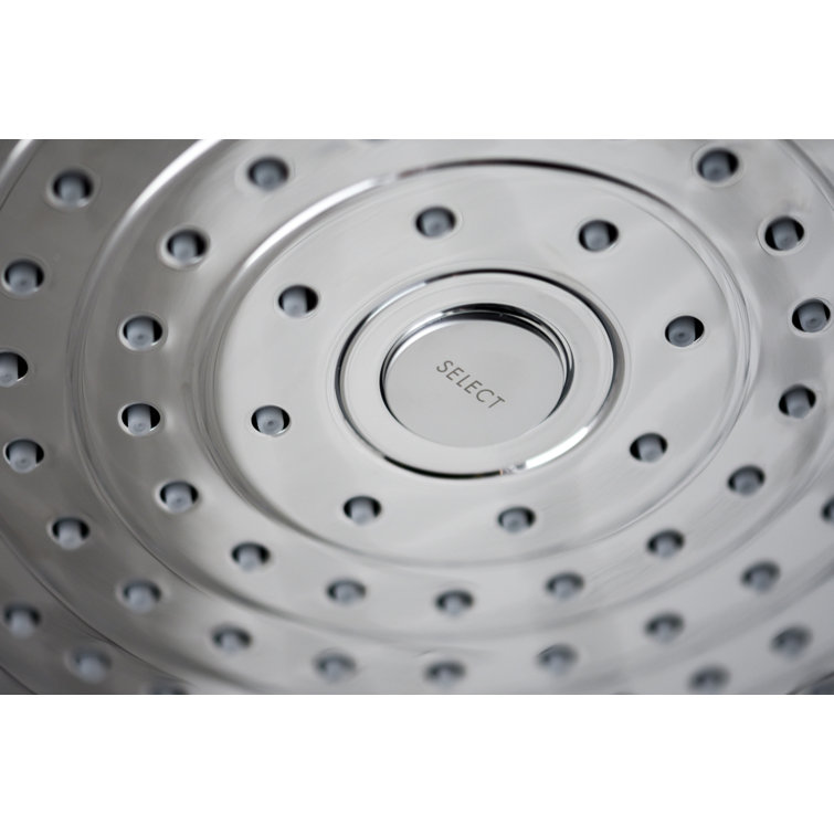 Chrome Modern 9.5" Rain and Jet Showerhead