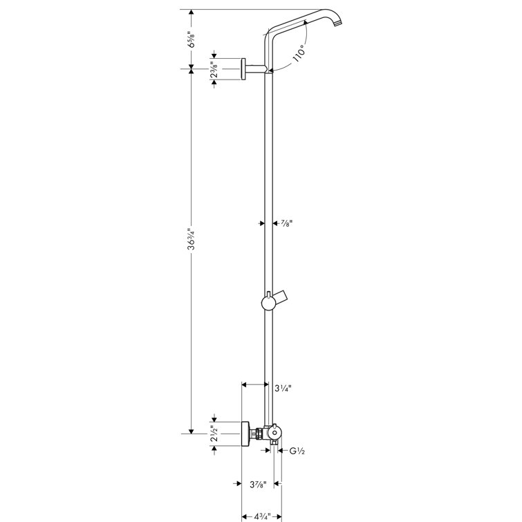 Chrome Adjustable Height Multi-Head Shower System