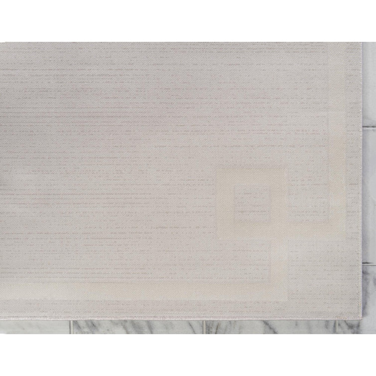 Manhattan Serenity Beige Rectangular Easy-Care Area Rug