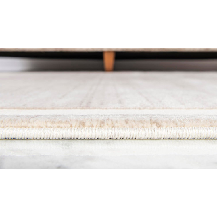 Manhattan Serenity Beige Rectangular Easy-Care Area Rug