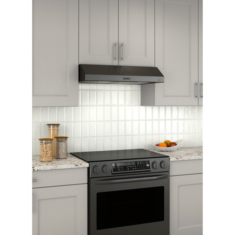 Broan 30" Black Stainless Steel Convertible Range Hood