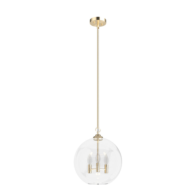 Alturas Gold Glass Globe Pendant Light