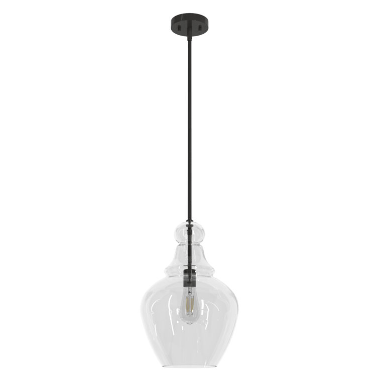 Maple Park Noble Bronze Glass Bell Pendant Light