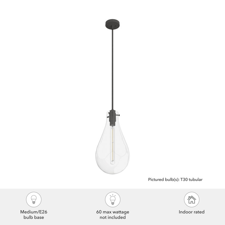 Noble Bronze and Clear Glass Pendant Light Fixture