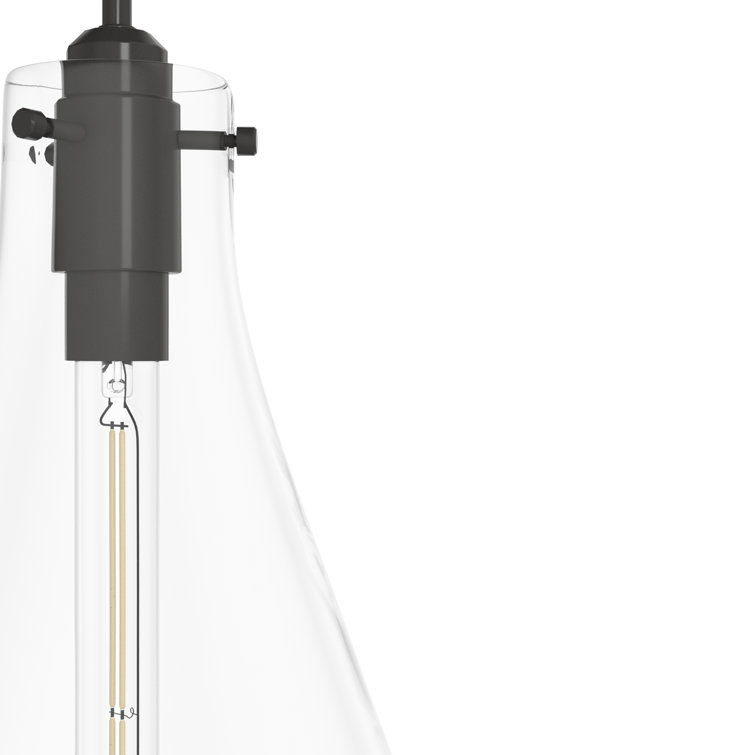 Noble Bronze and Clear Glass Pendant Light Fixture