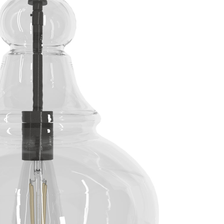 Maple Park Noble Bronze Glass Bell Pendant Light