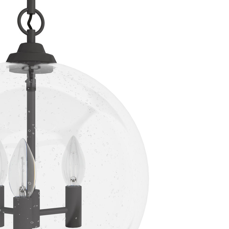 High Oaks Noble Bronze 3-Light Globe Pendant with Glass Orb