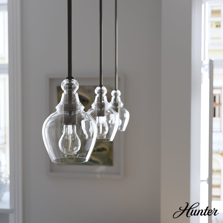 Maple Park Noble Bronze Glass Bell Pendant Light