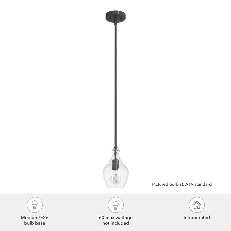 Maple Park Noble Bronze Glass Bell Pendant Light
