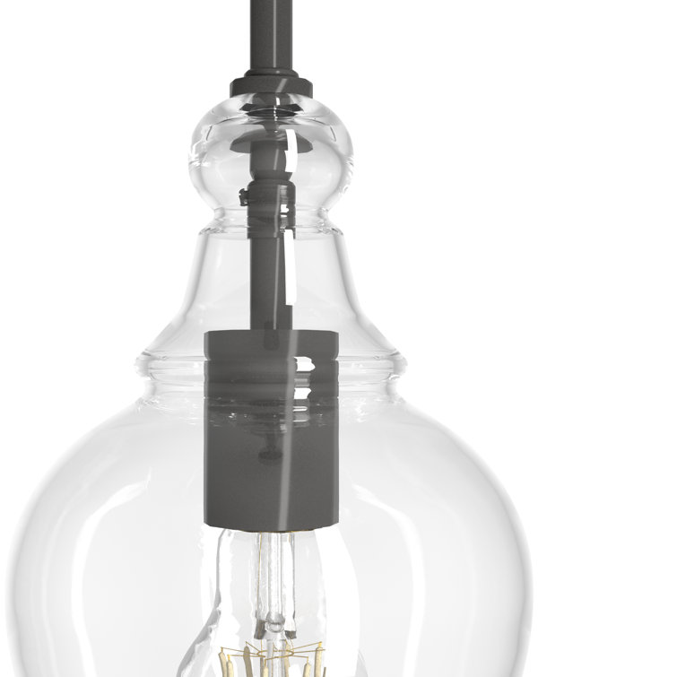 Maple Park Noble Bronze Glass Bell Pendant Light