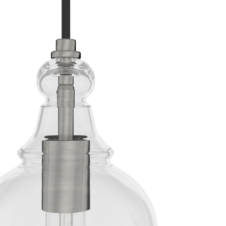 Maple Park Brushed Nickel 3-Light Linear Cluster Pendant