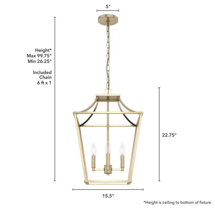 Alturas Gold Empire Shape Aluminum Pendant Lamp