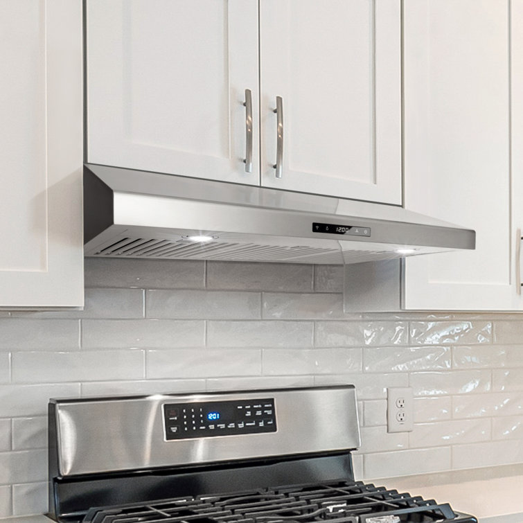 36-Inch Stainless Steel Under Cabinet Range Hood with LED Lights