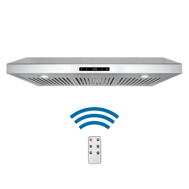 36-Inch Stainless Steel Under Cabinet Range Hood with LED Lights