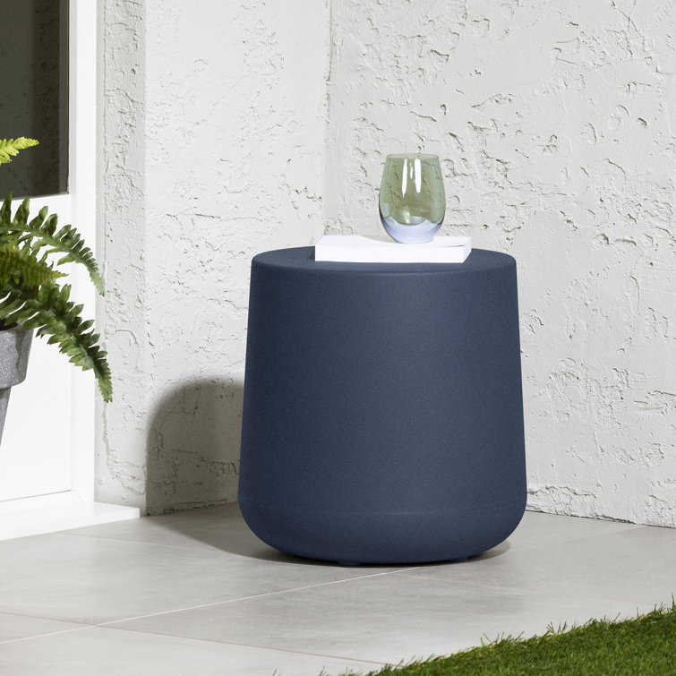 Dalya 16'' Blue Polyethylene Outdoor Side Table