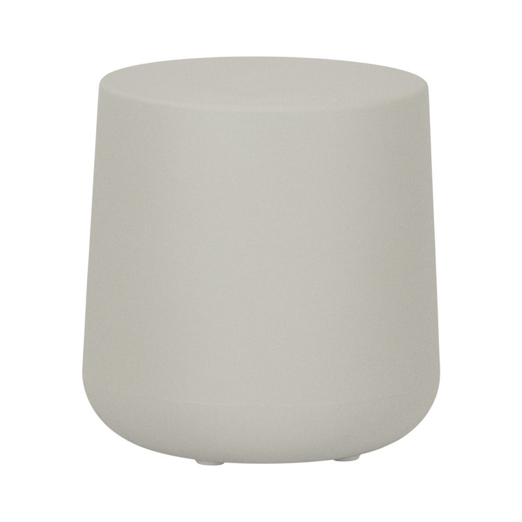 Greige 16'' Polyethylene Resin Outdoor Side Table