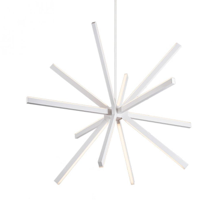 Sirius Minor White LED Sputnik Chandelier 32.75"