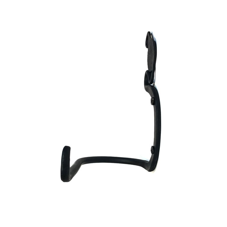 Black Forged Iron Leaf Wall Mounted Toilet Paper Holder